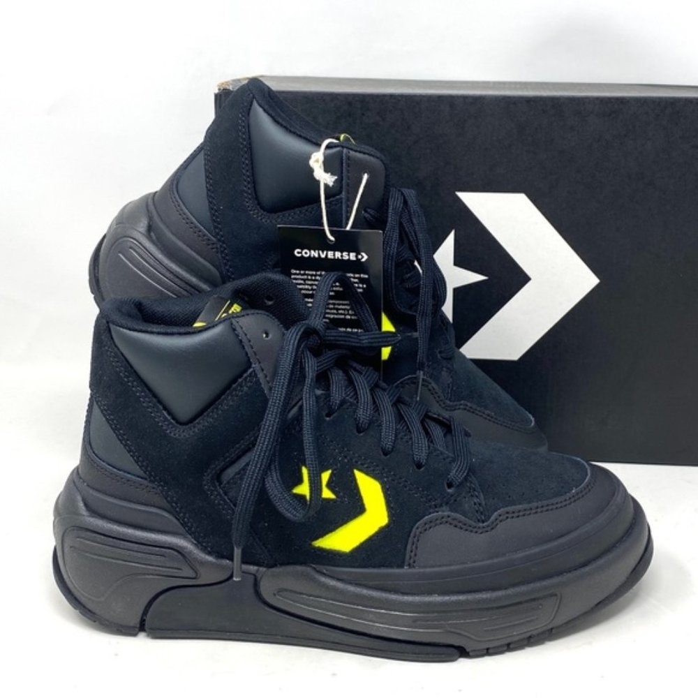 Converse Weapon CX Shoes Women Size Mid Top Black Leather Suede Sneakers A03230C